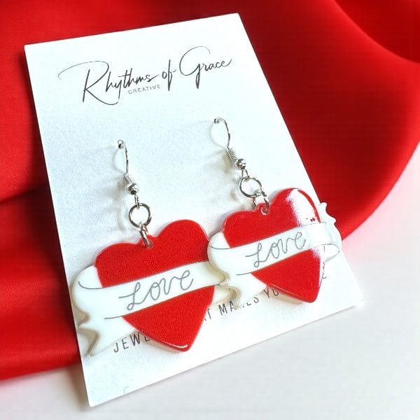 Spread the Love & Peace! Red Heart Earrings for Every Occasion - Rhythms of Grace Creative