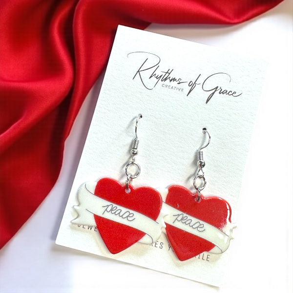 Spread the Love & Peace! Red Heart Earrings for Every Occasion - Rhythms of Grace Creative