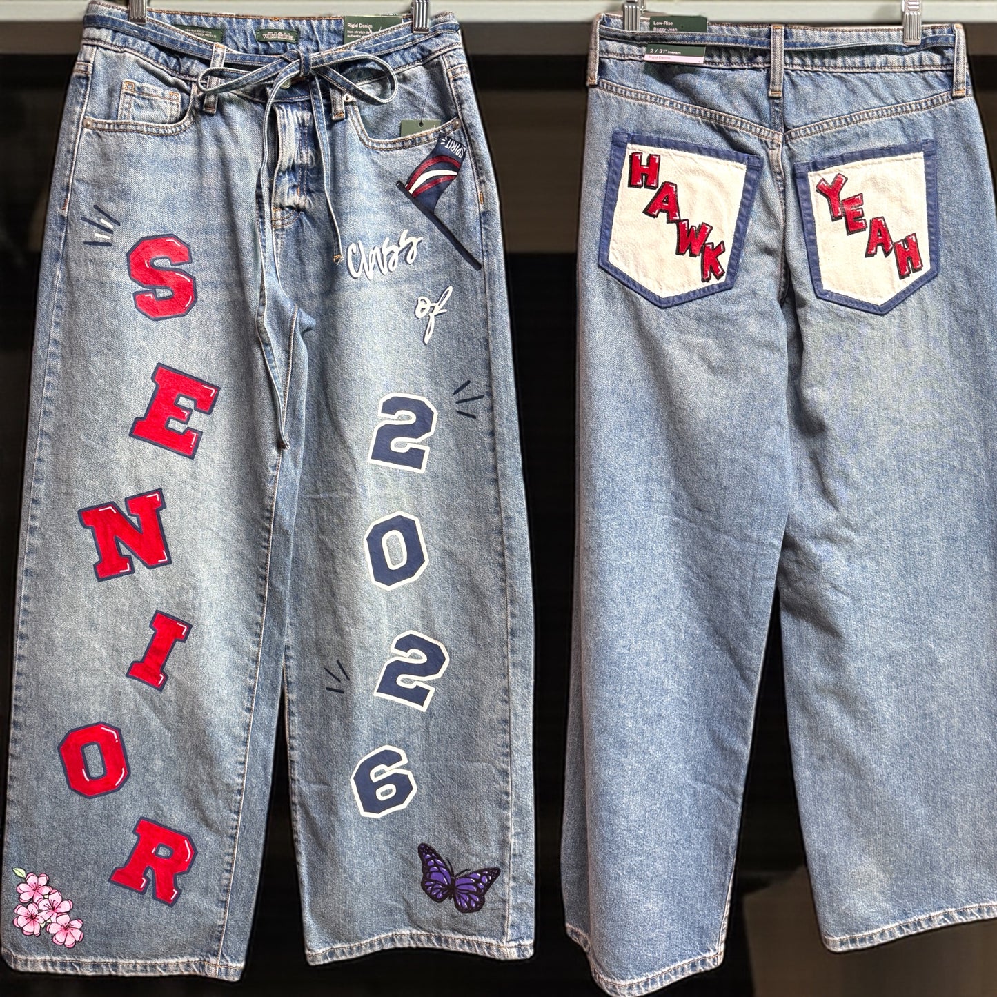 Senior Style With a Splash: Custom Hand-Painted Jeans for Class of 2026!