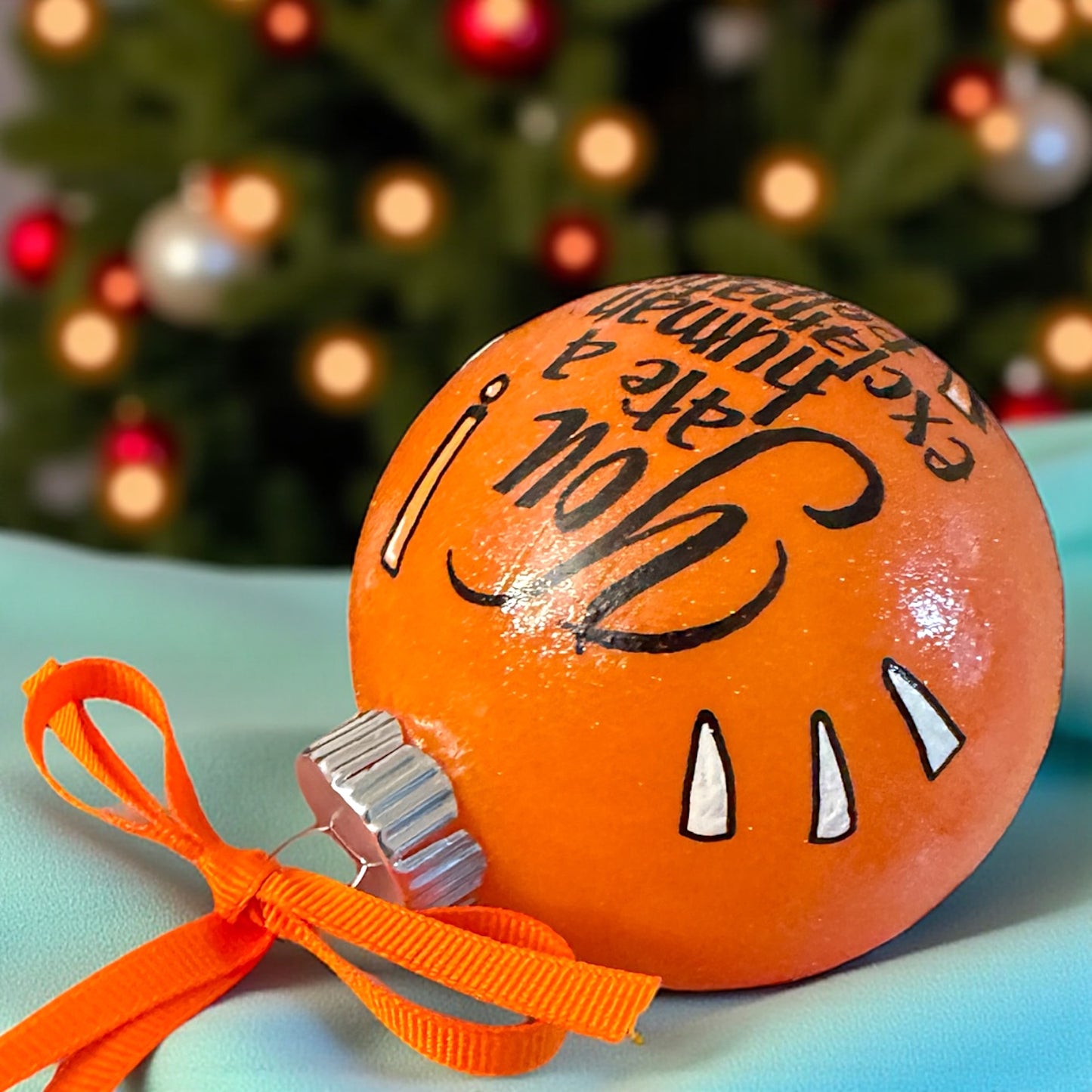 Handpainted Custom Ornament: Celebrate Your Human Exclamation Point!