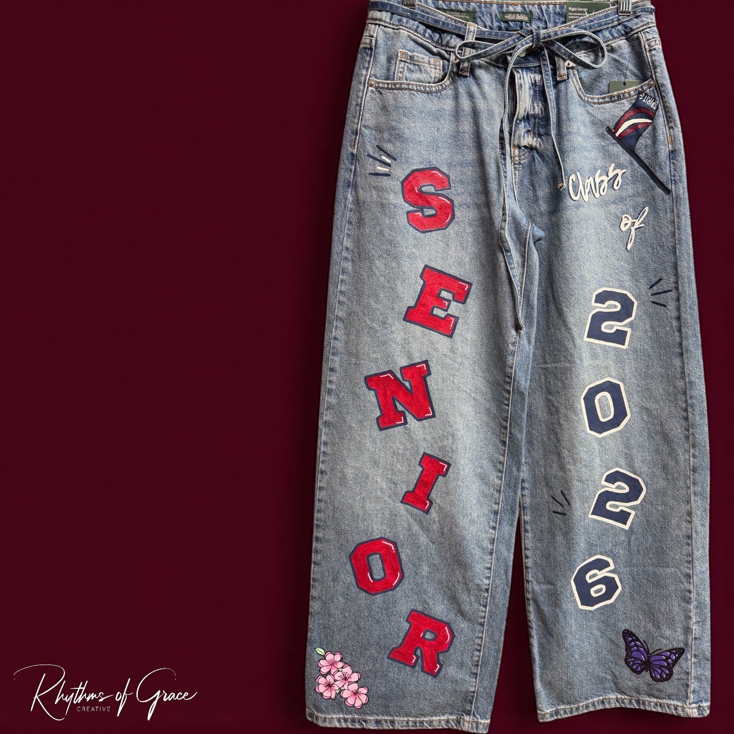 Senior Style With a Splash: Custom Hand-Painted Jeans for Class of 2026!