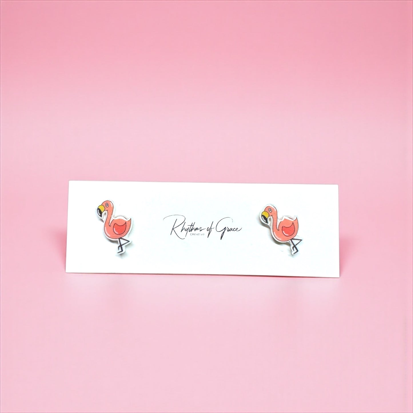Pretty in Pink – Flamingo Stud Earrings 🦩