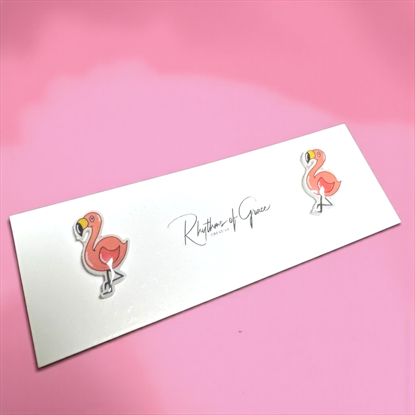 Pretty in Pink – Flamingo Stud Earrings 🦩