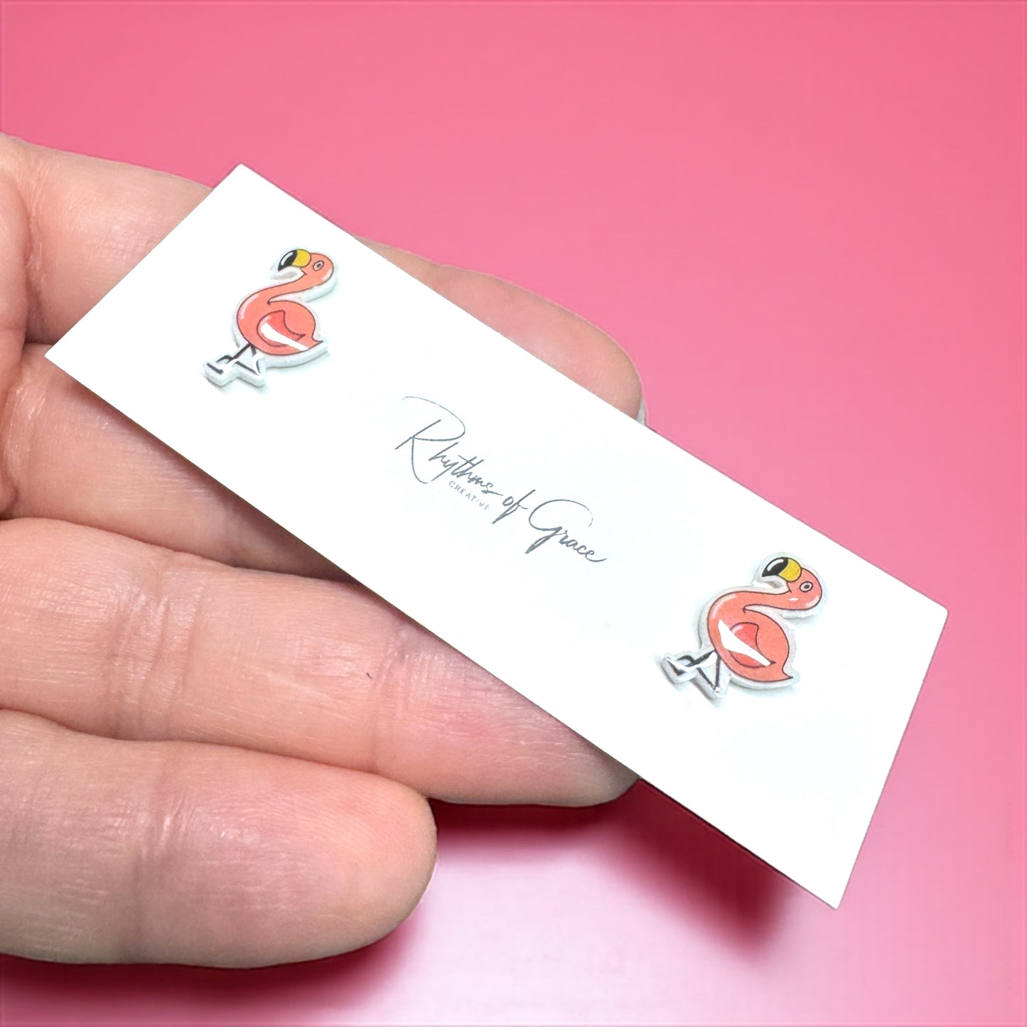 Pretty in Pink – Flamingo Stud Earrings 🦩