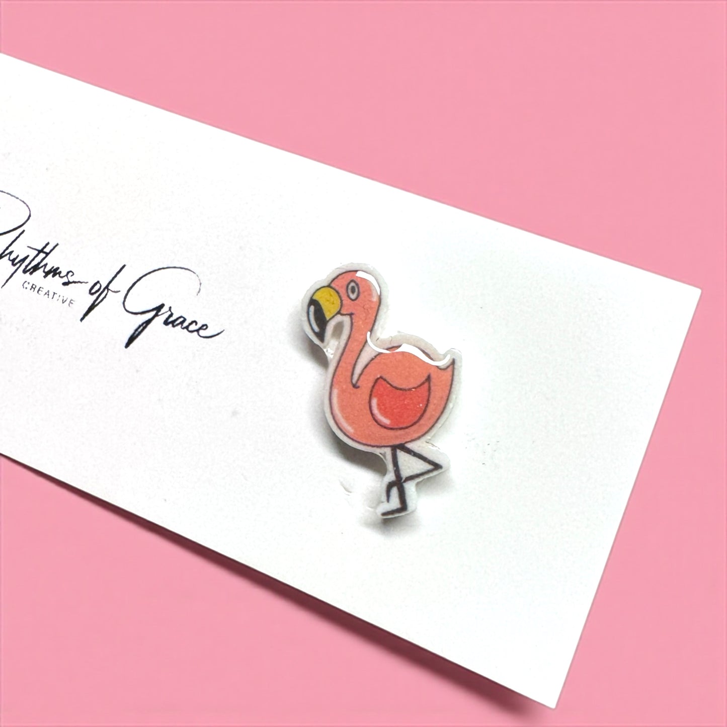 Pretty in Pink – Flamingo Stud Earrings 🦩