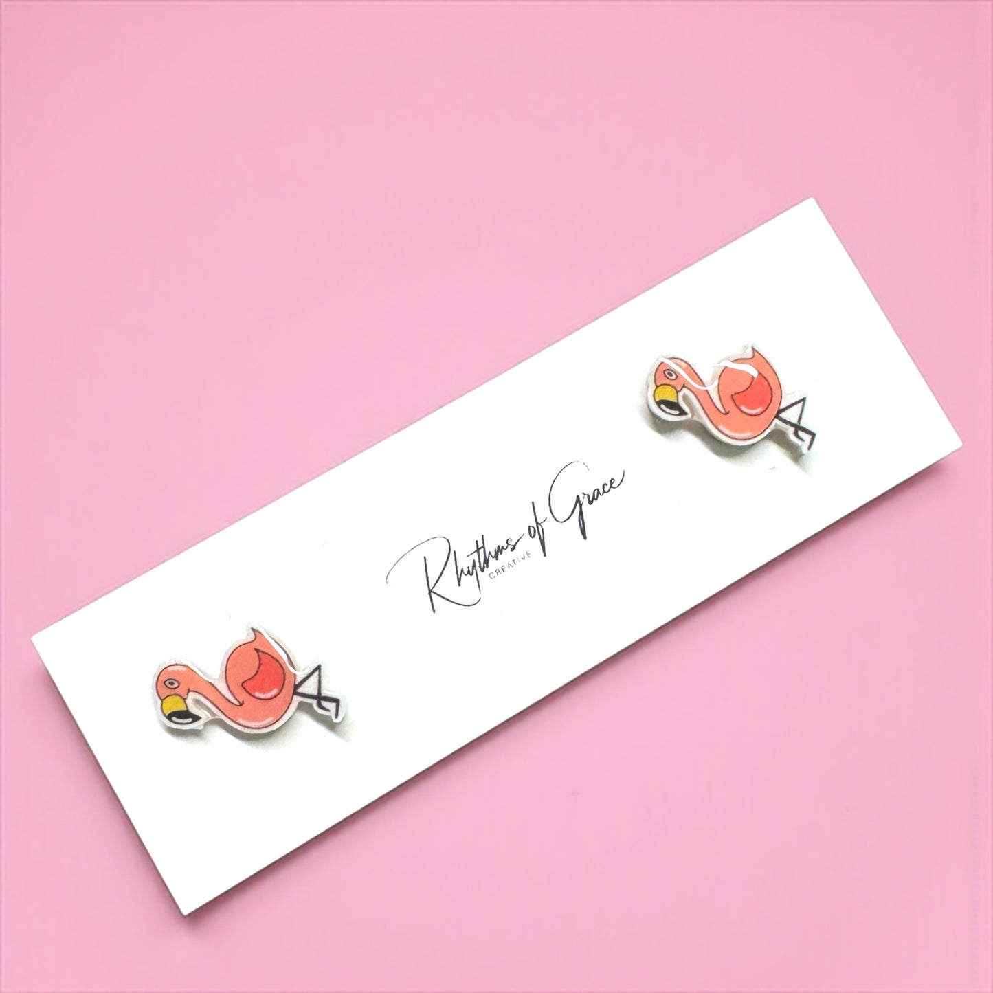 Pretty in Pink – Flamingo Stud Earrings 🦩