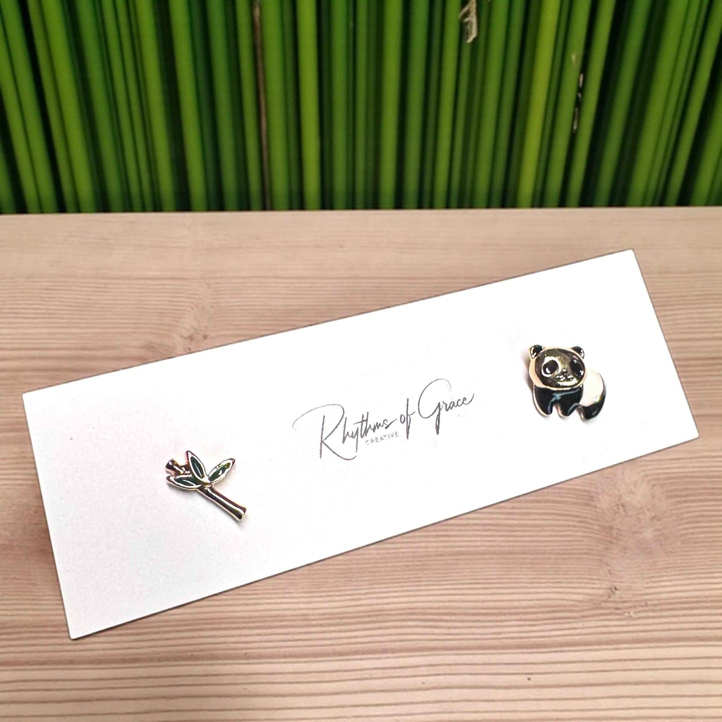Panda Love I Bamboo Chic – Adorable Stud Earrings