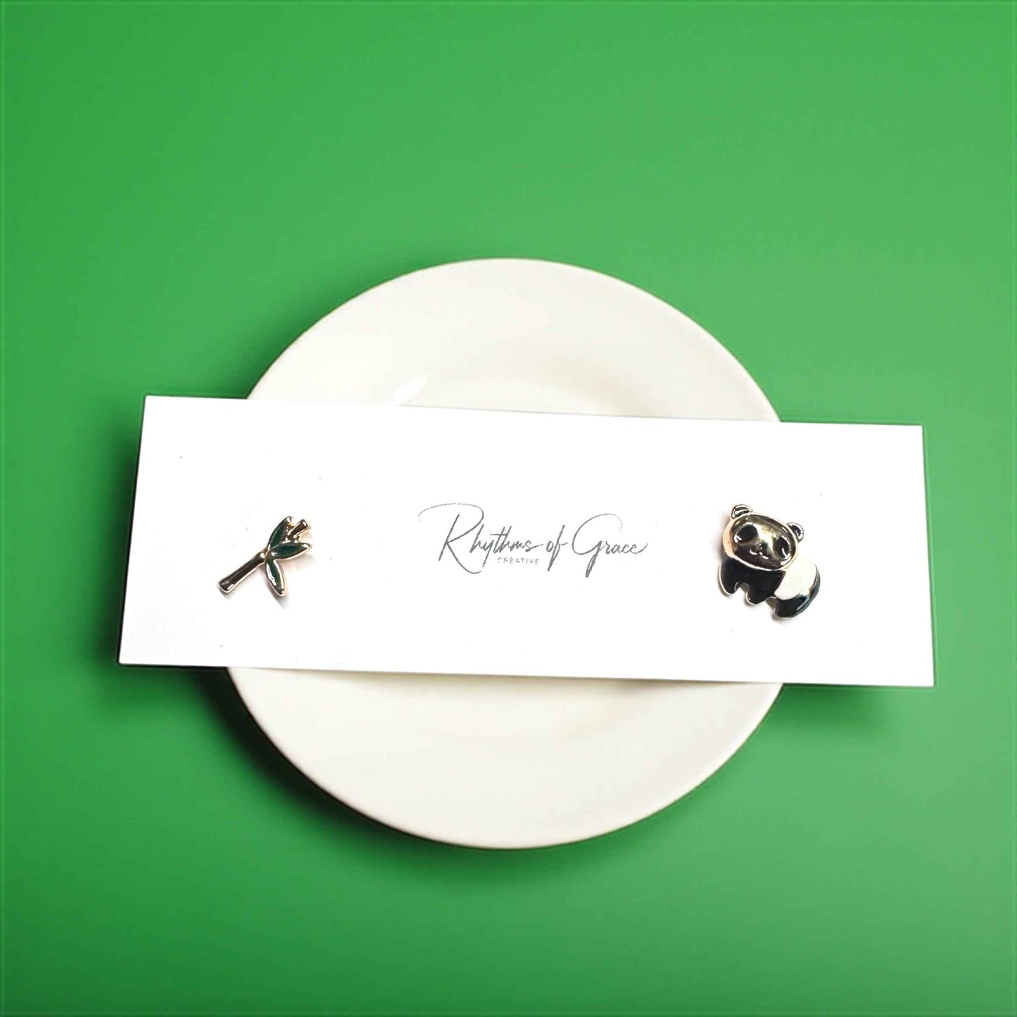 Panda Love I Bamboo Chic – Adorable Stud Earrings