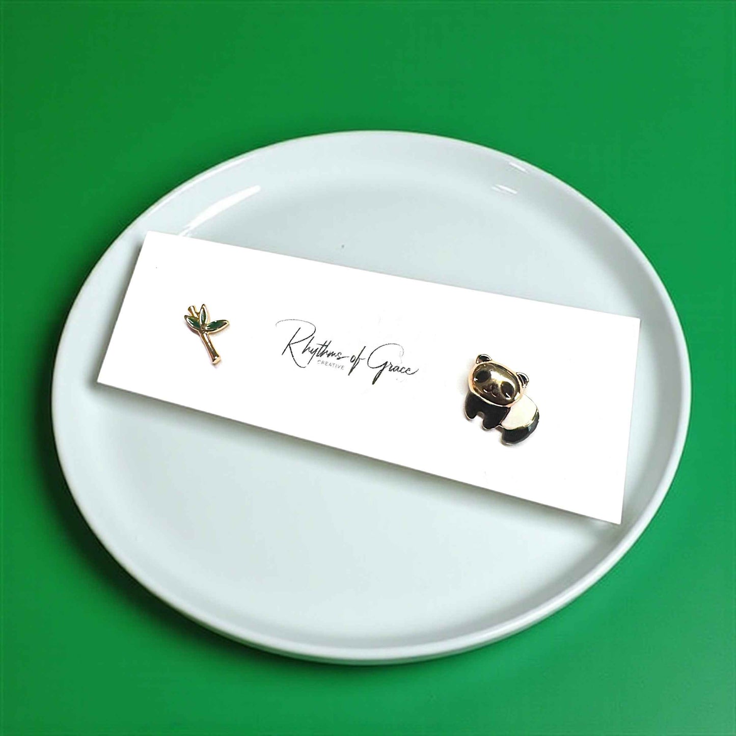 Panda Love I Bamboo Chic – Adorable Stud Earrings