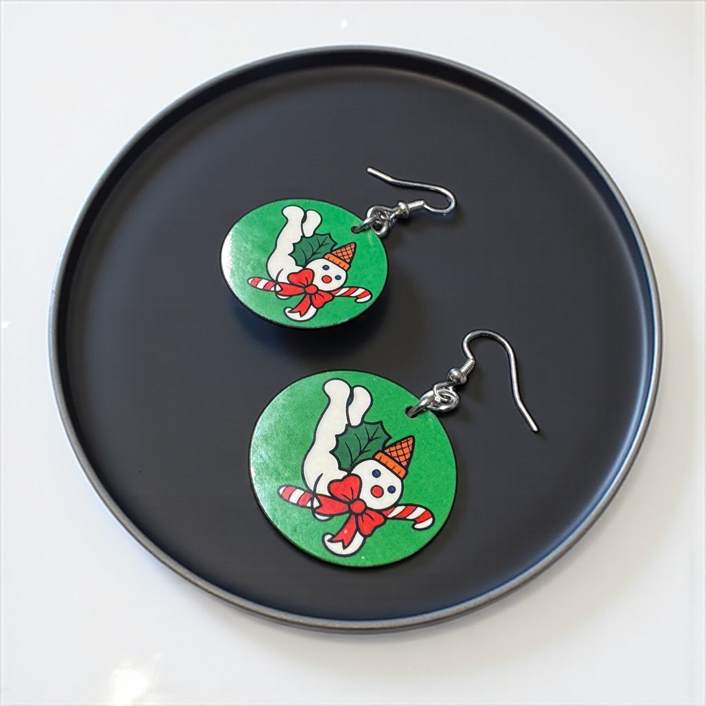 Mr. Bingle Christmas Dangle Earrings – Handmade Holiday Jewelry 🎄