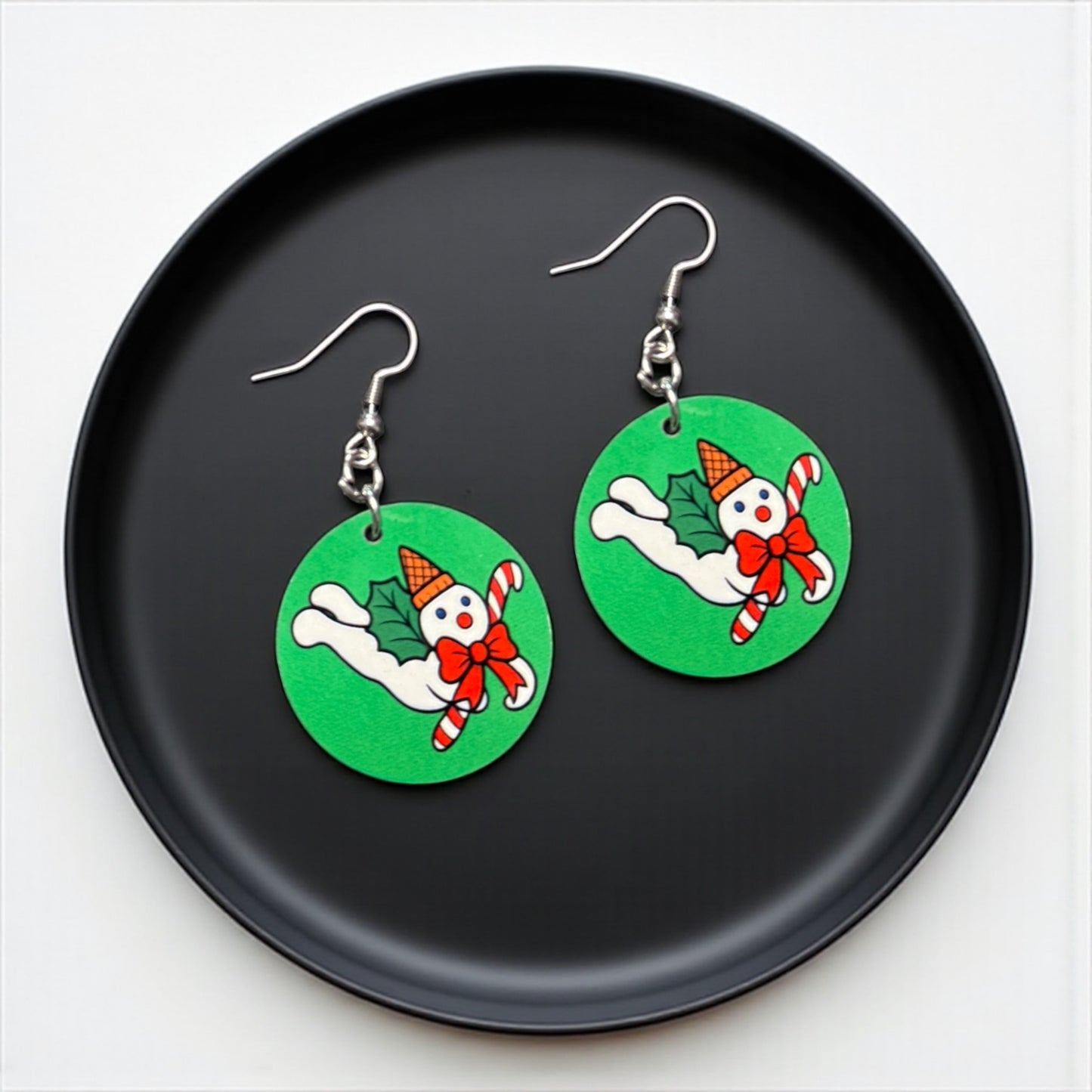 Mr. Bingle Christmas Dangle Earrings – Handmade Holiday Jewelry 🎄