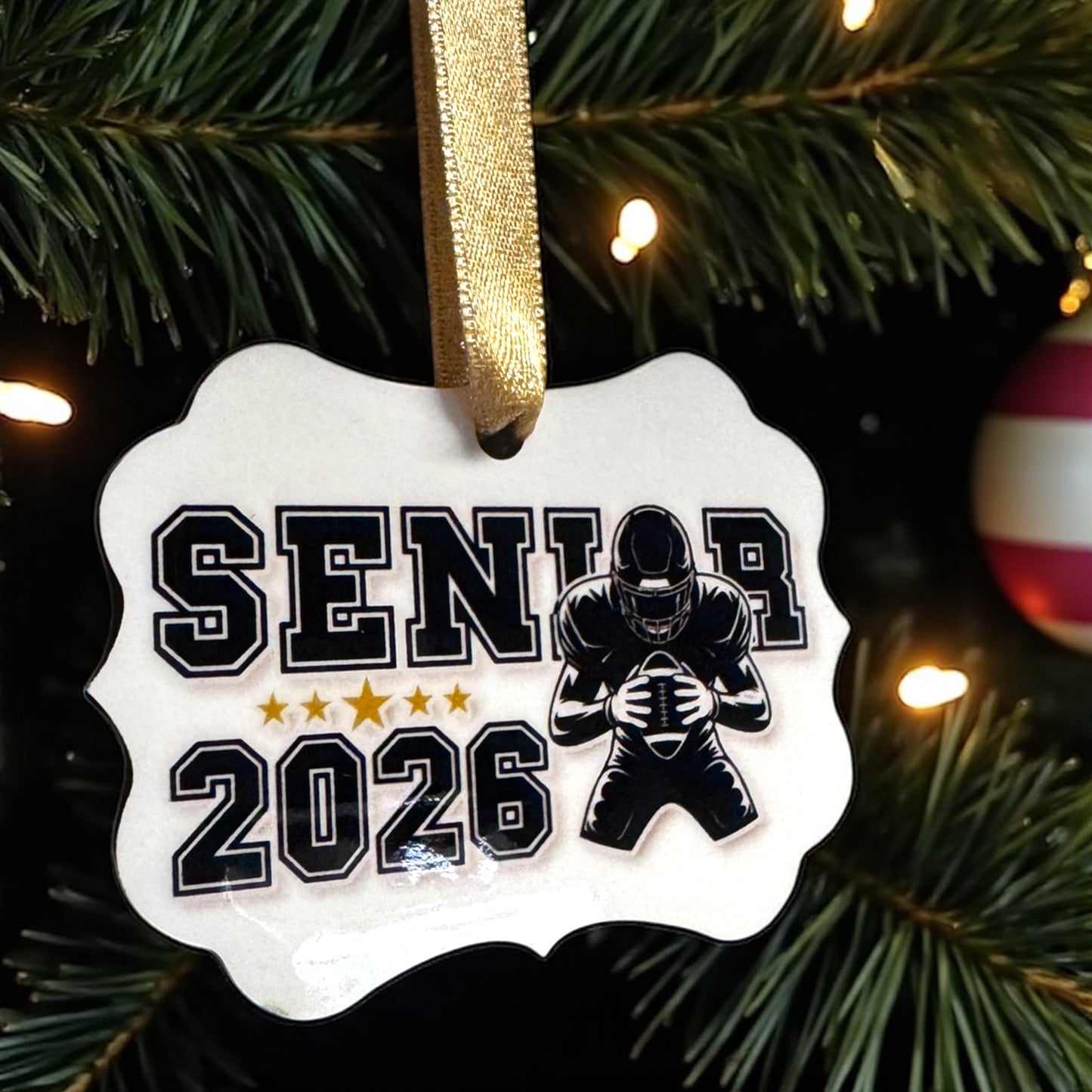 Class of 2026 Senior Football Ornament | Personalized Christmas Keepsake 🎓