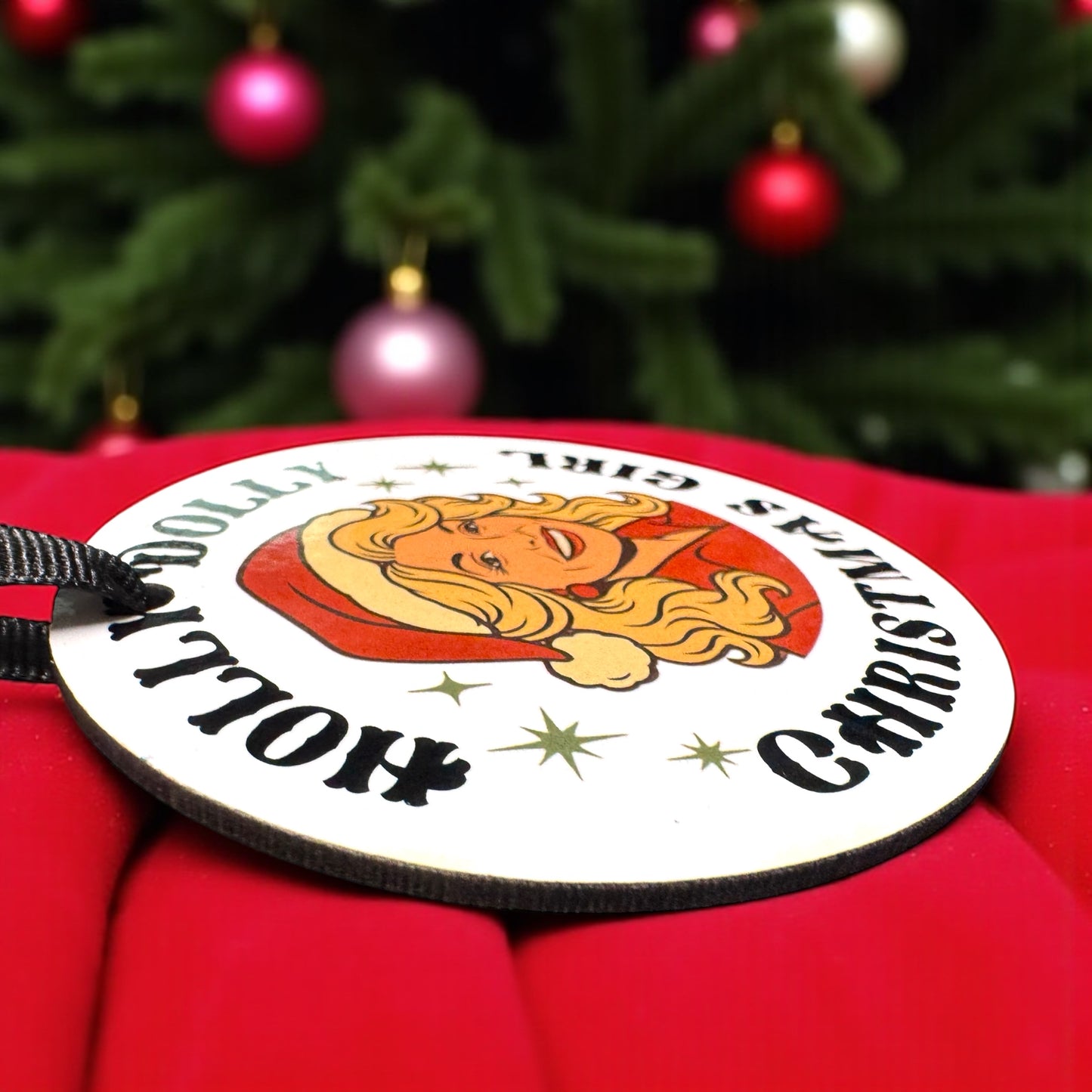 Holly Dolly Christmas Delight: A Festive Ornament for Dolly Fans!