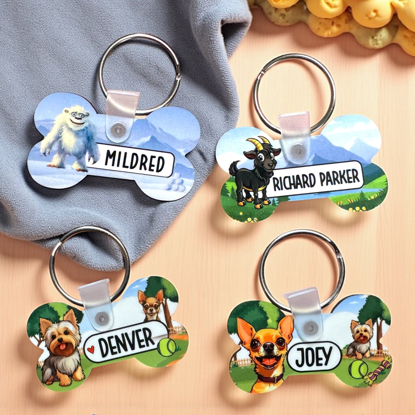 Personalized Cartoon Pet Tags | Custom Artist-Created Pet ID Tag