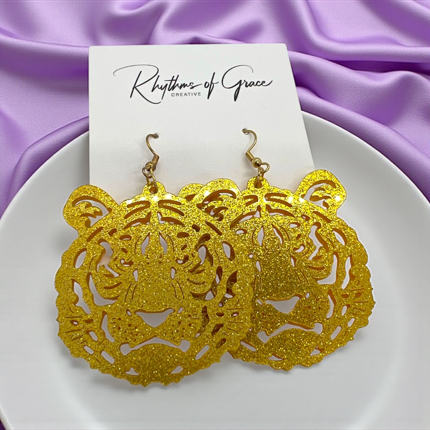 Purple & Gold Tiger Earrings – LSU Game Day Jewelry | 3 Fierce Styles!