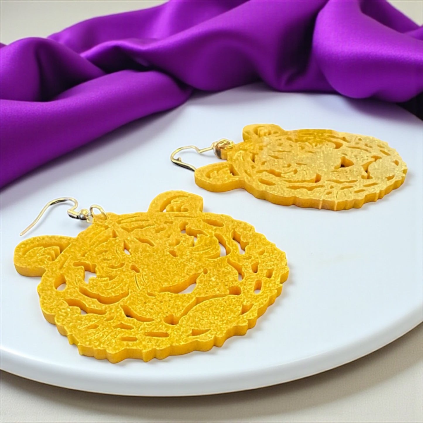 Purple & Gold Tiger Earrings – LSU Game Day Jewelry | 3 Fierce Styles!