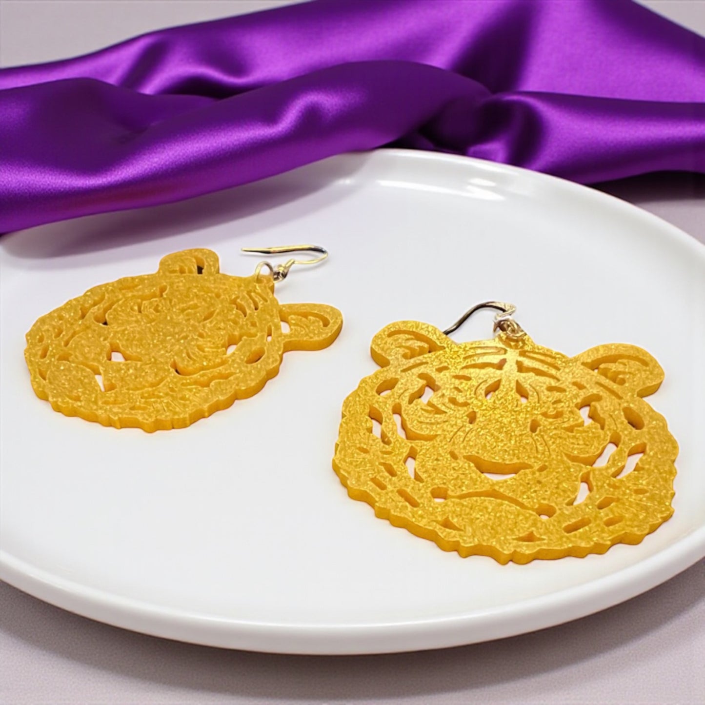 Purple & Gold Tiger Earrings – LSU Game Day Jewelry | 3 Fierce Styles!