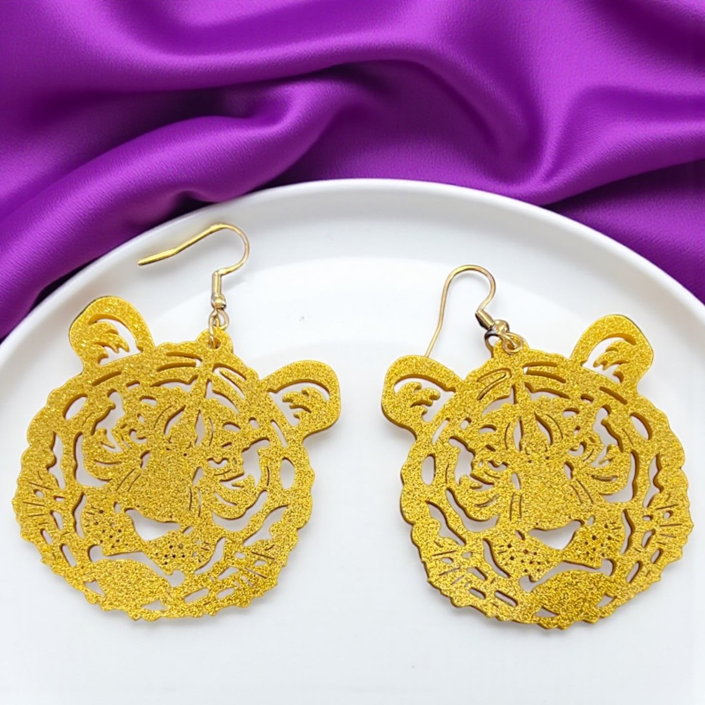 Purple & Gold Tiger Earrings – LSU Game Day Jewelry | 3 Fierce Styles!