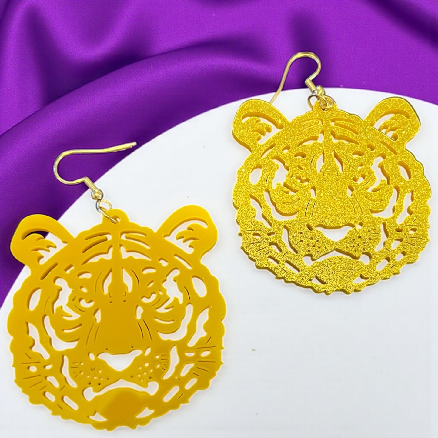 Purple & Gold Tiger Earrings – LSU Game Day Jewelry | 3 Fierce Styles!