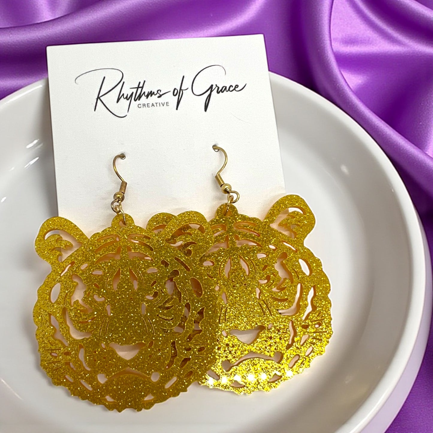 Purple & Gold Tiger Earrings – LSU Game Day Jewelry | 3 Fierce Styles!