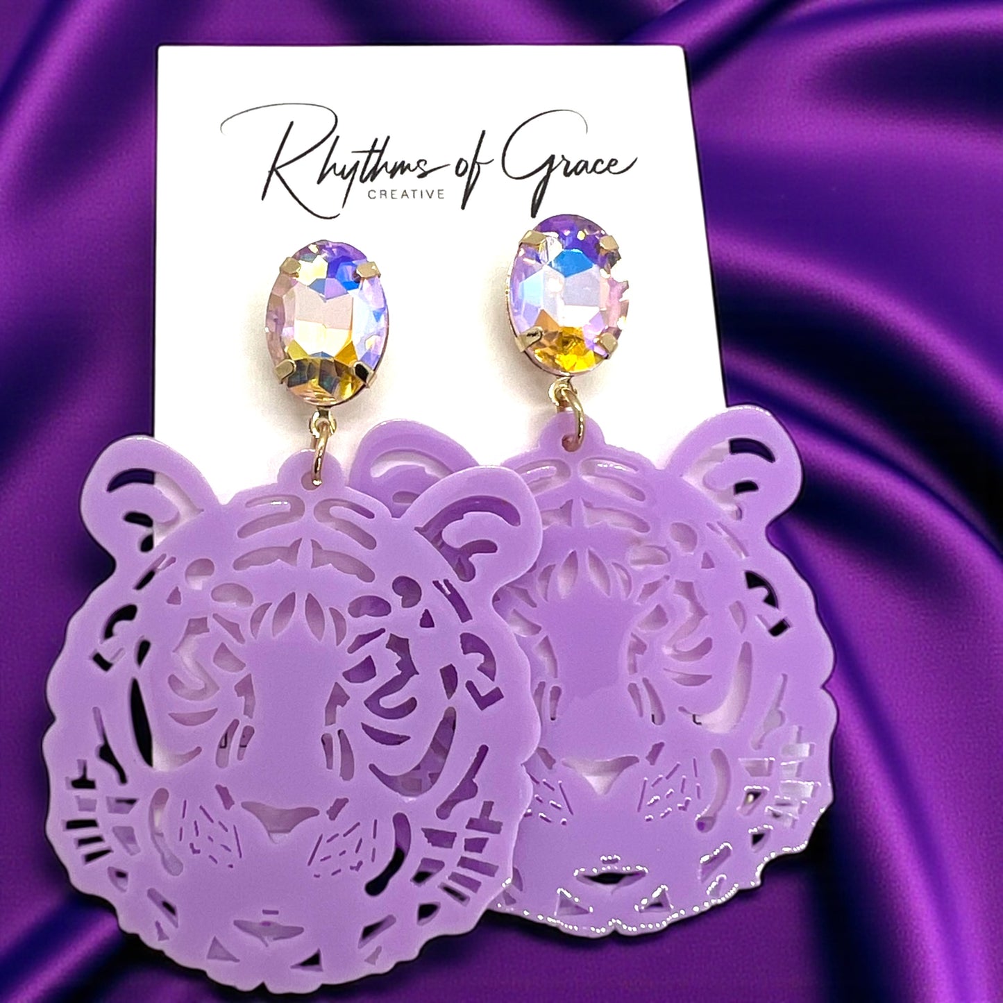Purple & Gold Tiger Earrings – LSU Game Day Jewelry | 3 Fierce Styles!