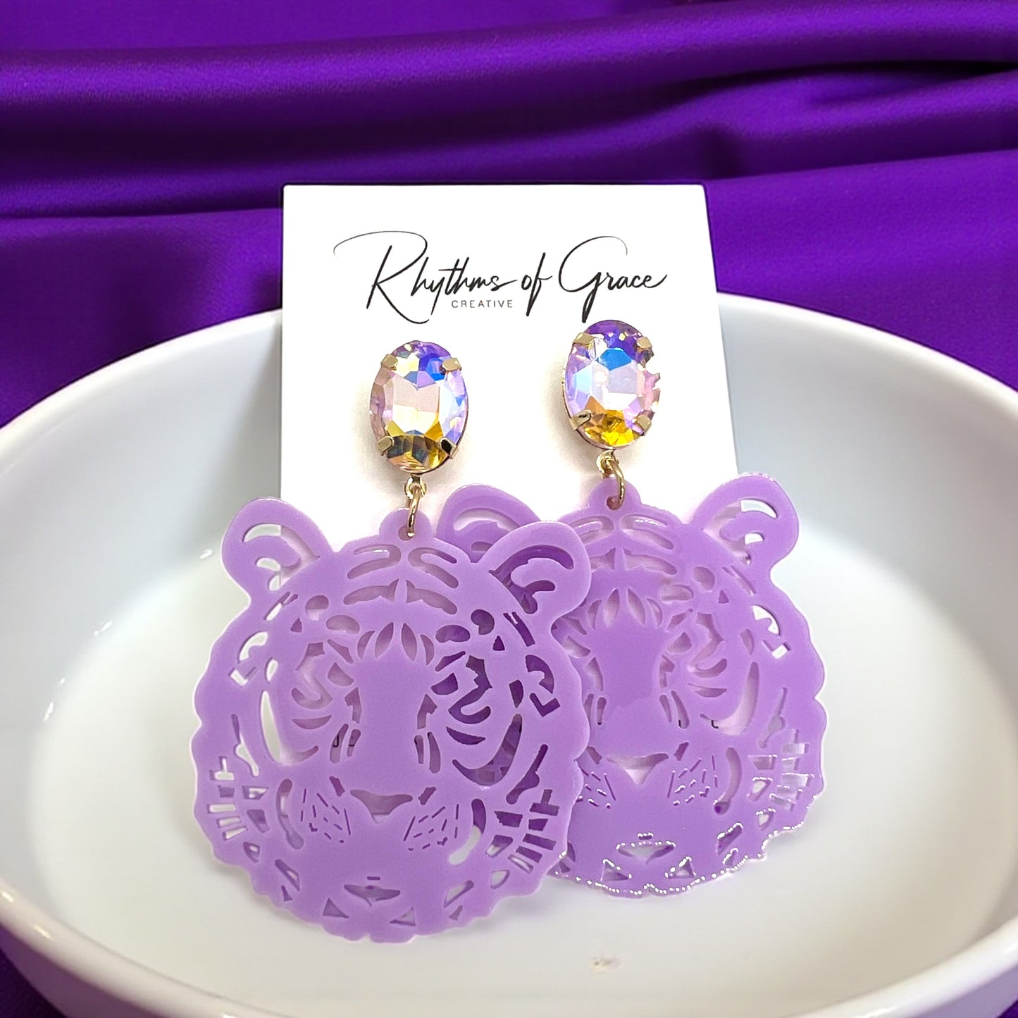 Purple & Gold Tiger Earrings – LSU Game Day Jewelry | 3 Fierce Styles!