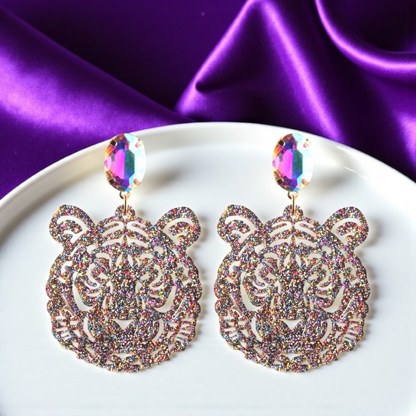 Purple & Gold Tiger Earrings – LSU Game Day Jewelry | 3 Fierce Styles!