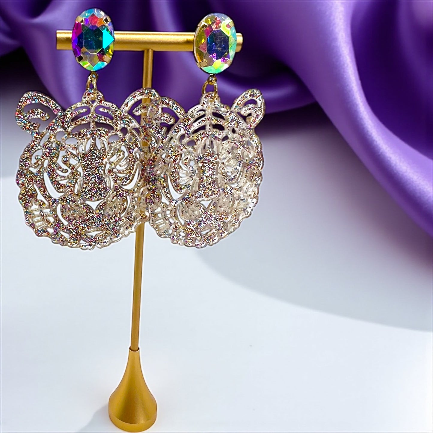 Purple & Gold Tiger Earrings – LSU Game Day Jewelry | 3 Fierce Styles!