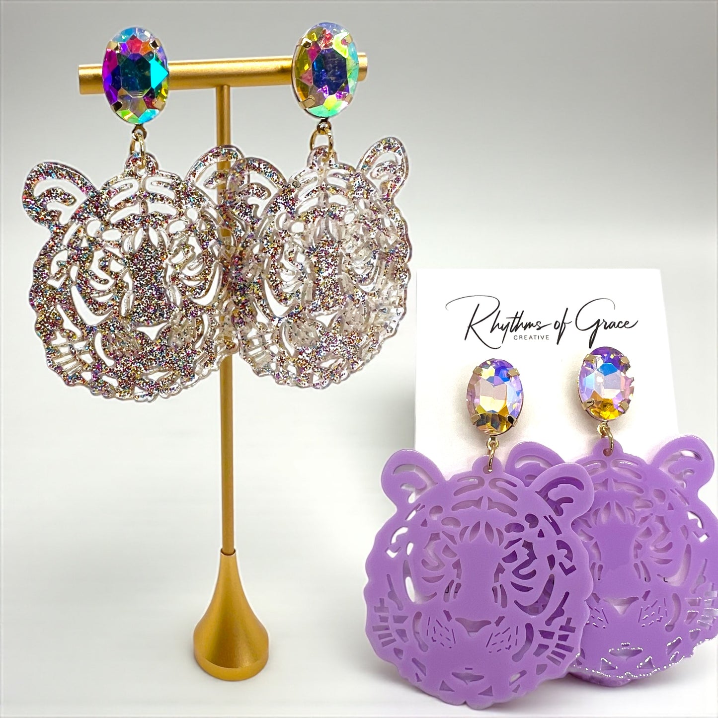 Purple & Gold Tiger Earrings – LSU Game Day Jewelry | 3 Fierce Styles!