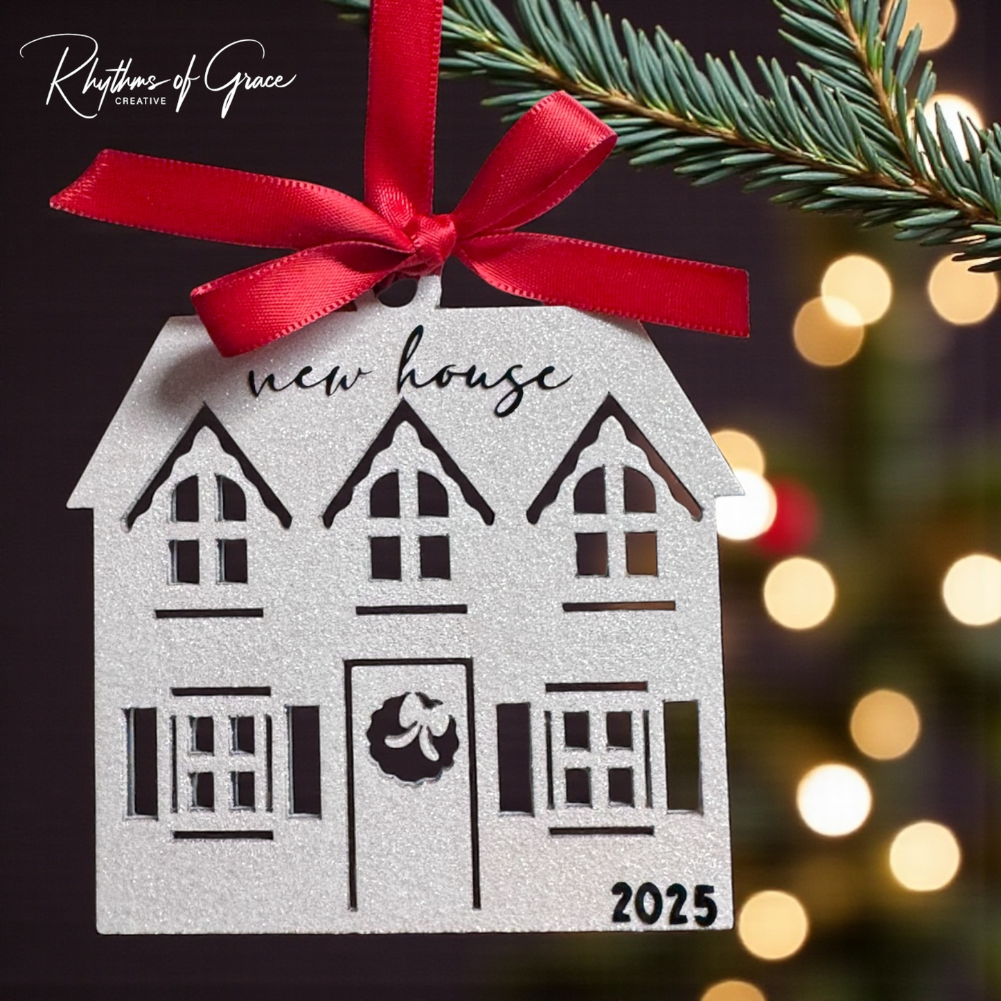New House Ornament 2025 – Personalized Wooden Home Ornament | New Home Christmas Keepsake