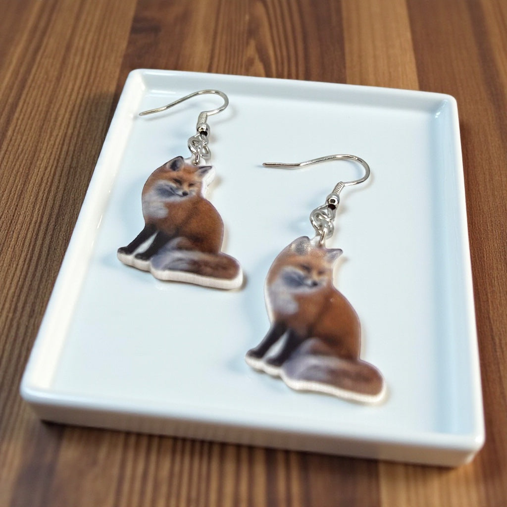 Red Fox Earrings - Charming Woodland Animal Jewelry for Nature Lovers