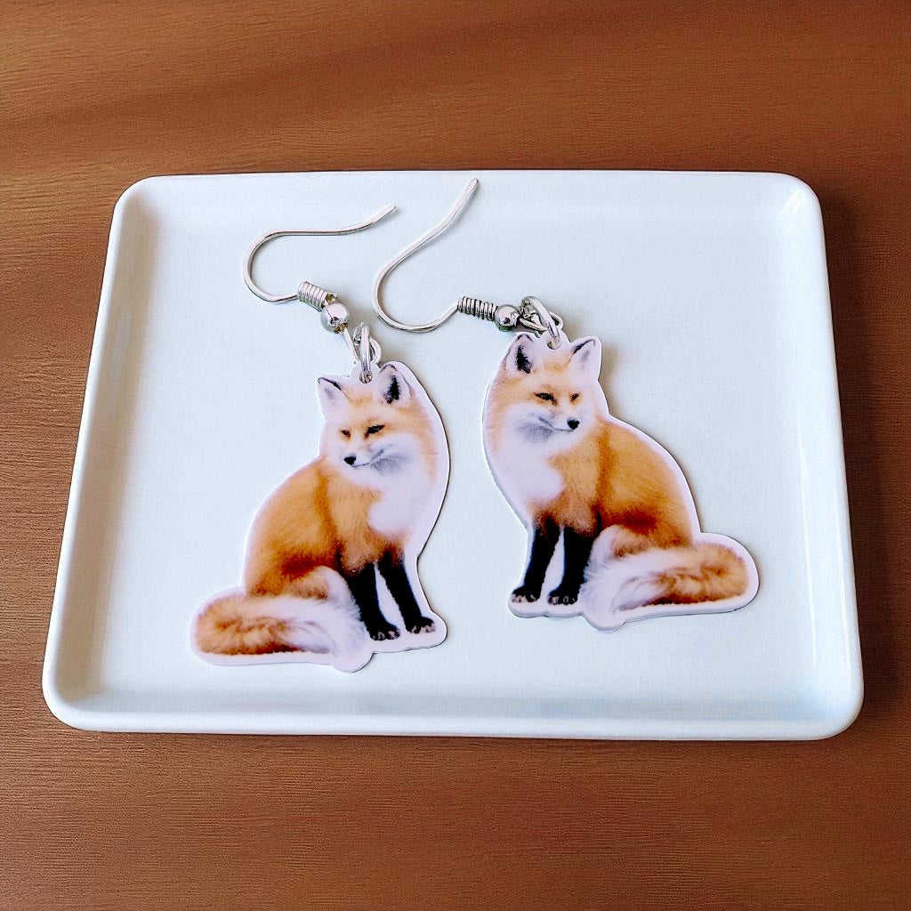 Red Fox Earrings - Charming Woodland Animal Jewelry for Nature Lovers