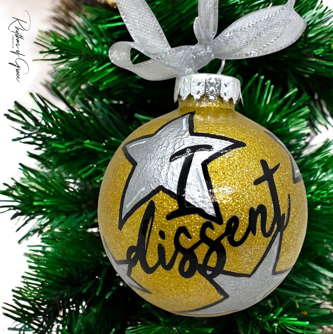 RBG Christmas Ornament – Feminist “I Dissent” Holiday Statement
