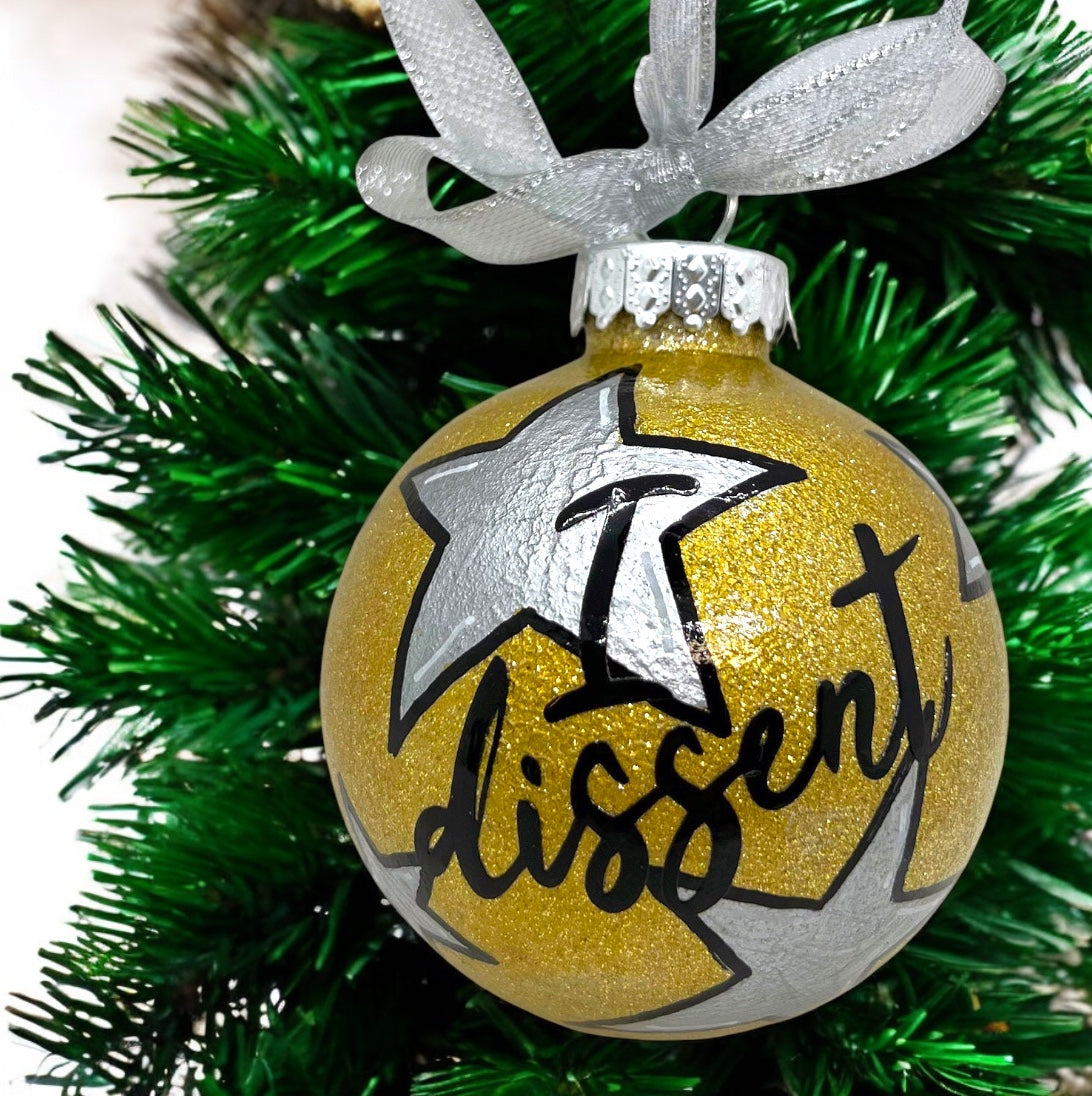 RBG Christmas Ornament – Feminist “I Dissent” Holiday Statement