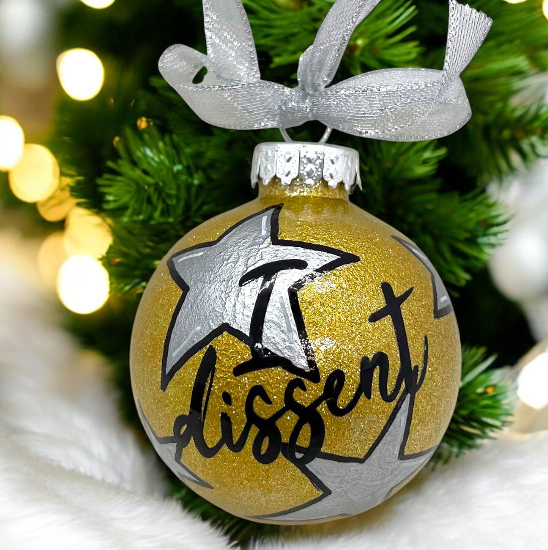 RBG Christmas Ornament – Feminist “I Dissent” Holiday Statement
