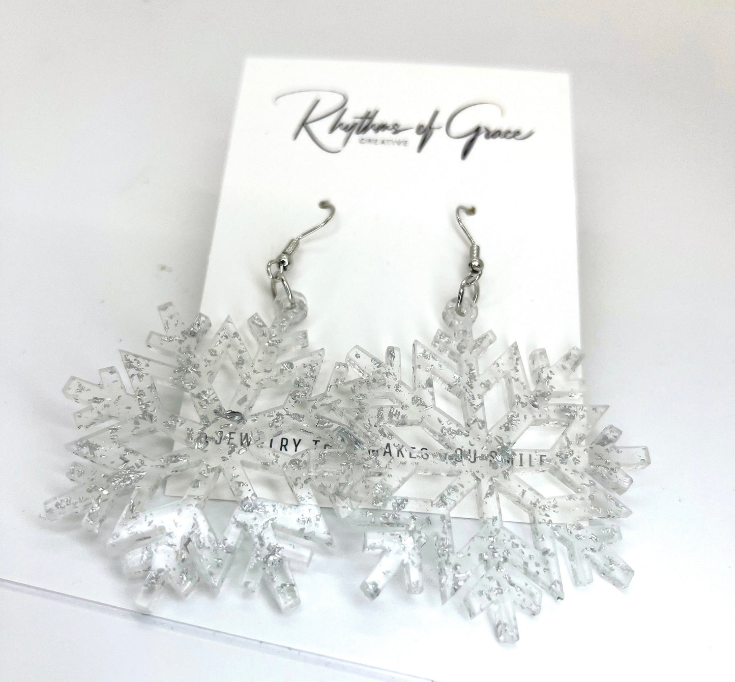 Frosty Glamour: Whimsical Snowflake Dangle Earrings for the Holidays! - Rhythms of Grace Creative