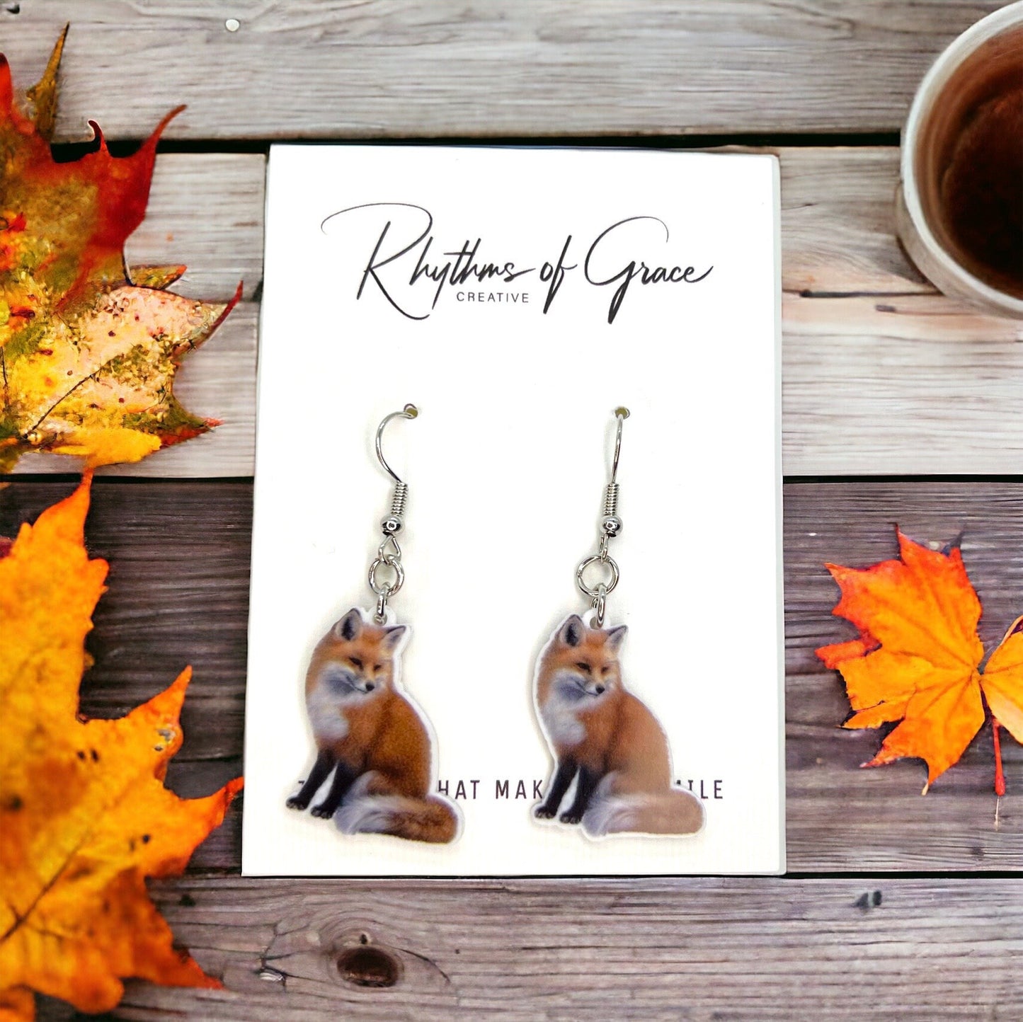 Red Fox Earrings - Charming Woodland Animal Jewelry for Nature Lovers