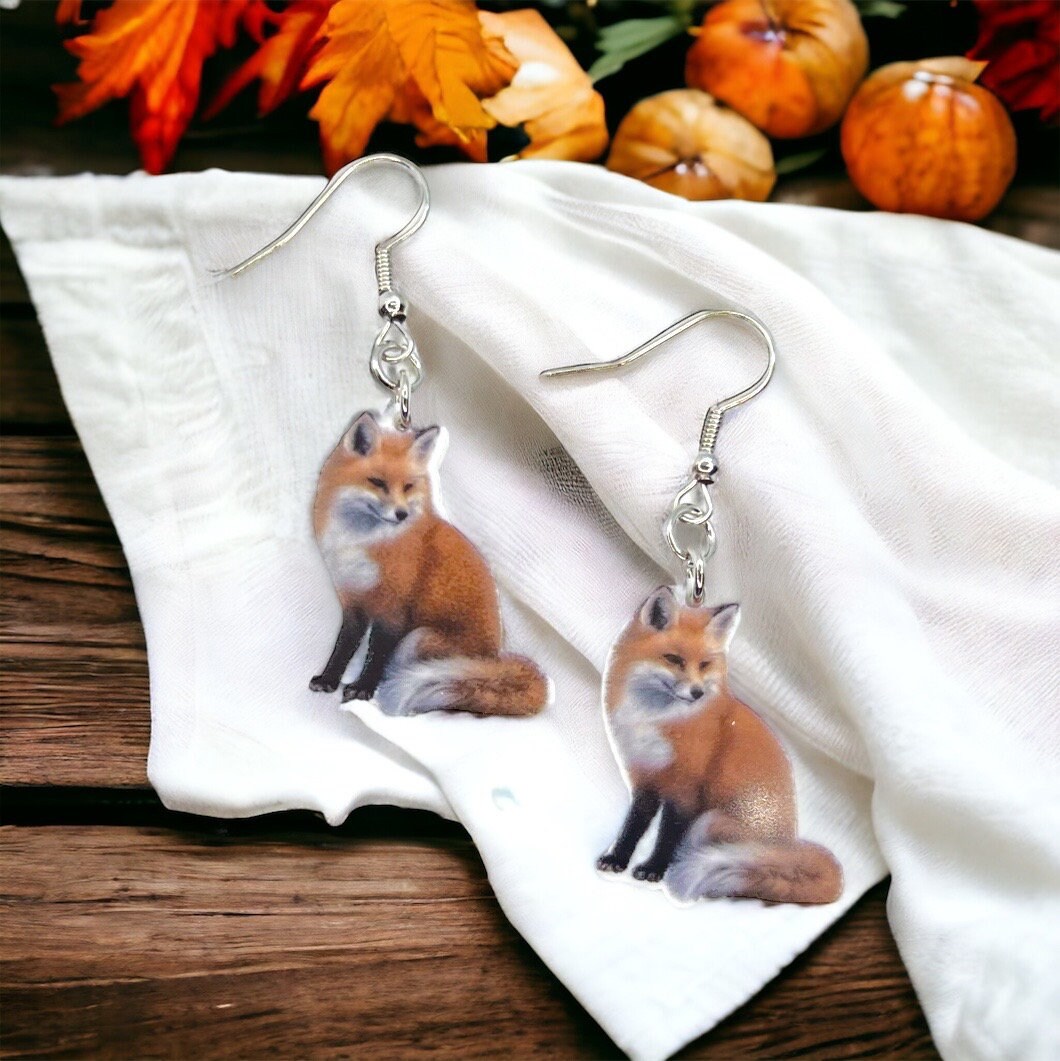 Red Fox Earrings - Charming Woodland Animal Jewelry for Nature Lovers