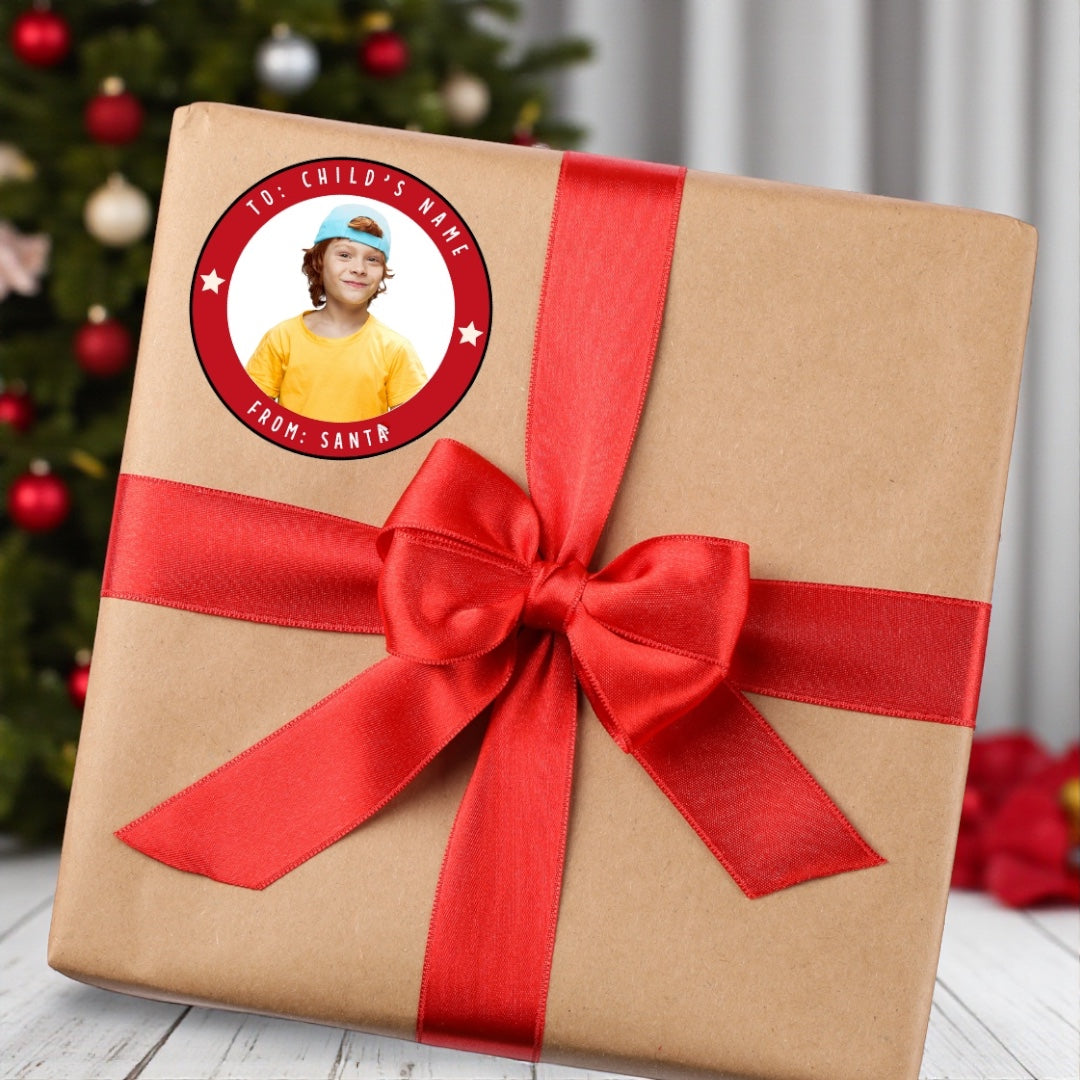 Personalized Santa Gift Tags – Custom North Pole Express Labels, Waterproof Christmas Stickers, Santa’s Workshop & Holiday Name Tags