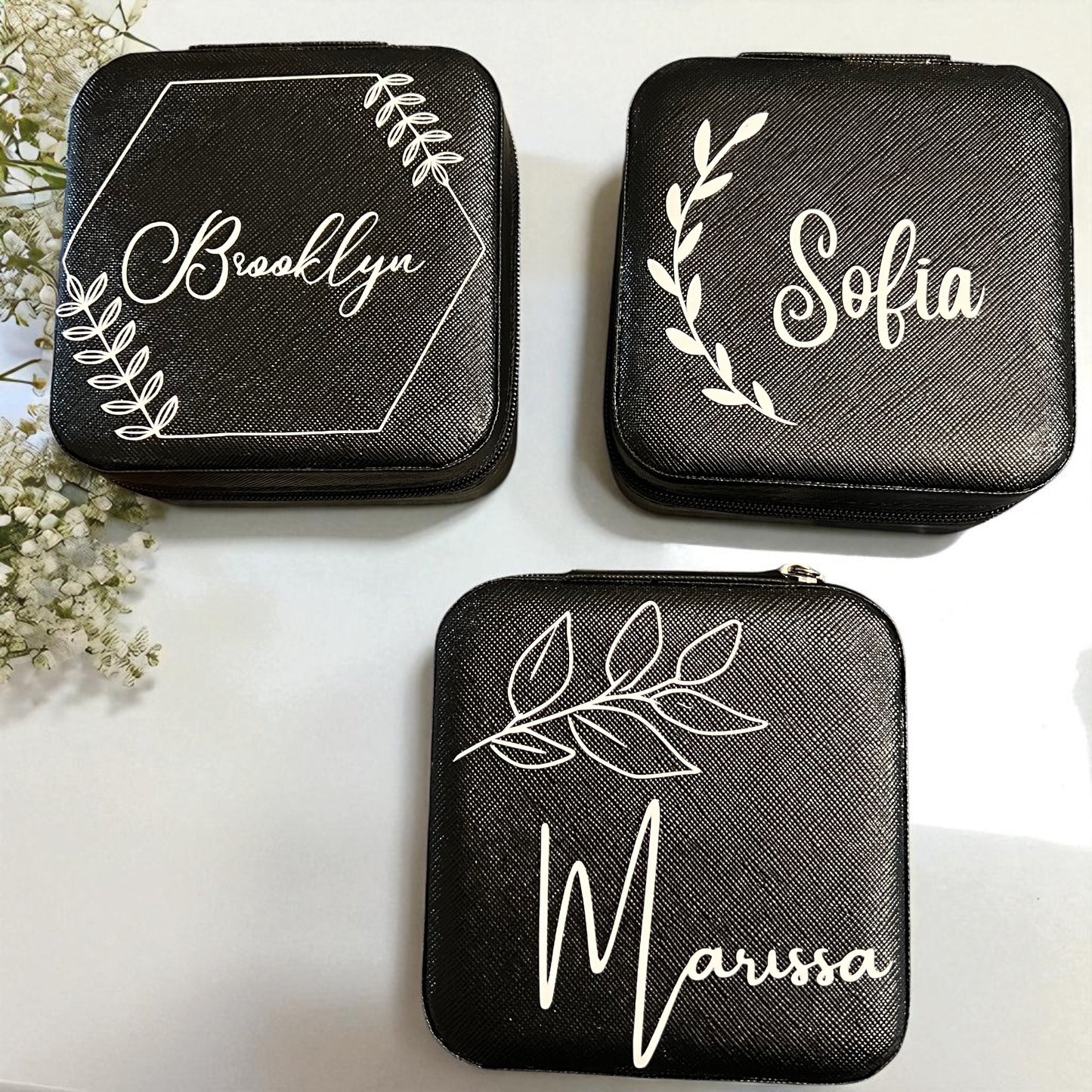 Personalized Travel Jewelry Box – Custom Gift for Bridesmaids, Birthdays & More!