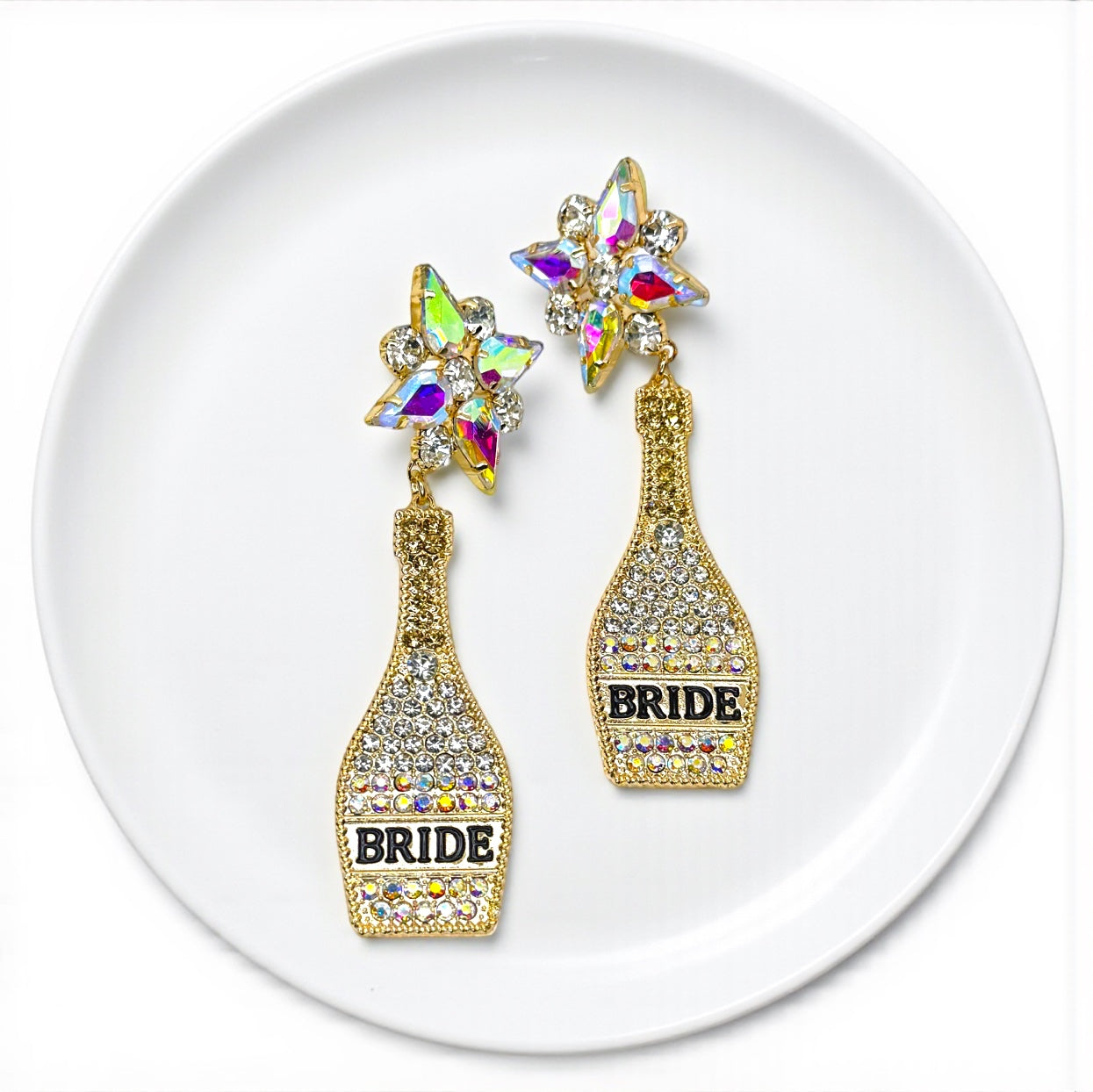 Radiant Rhinestone Bridal Earrings: Sparkle Your Way to 'I Do'!
