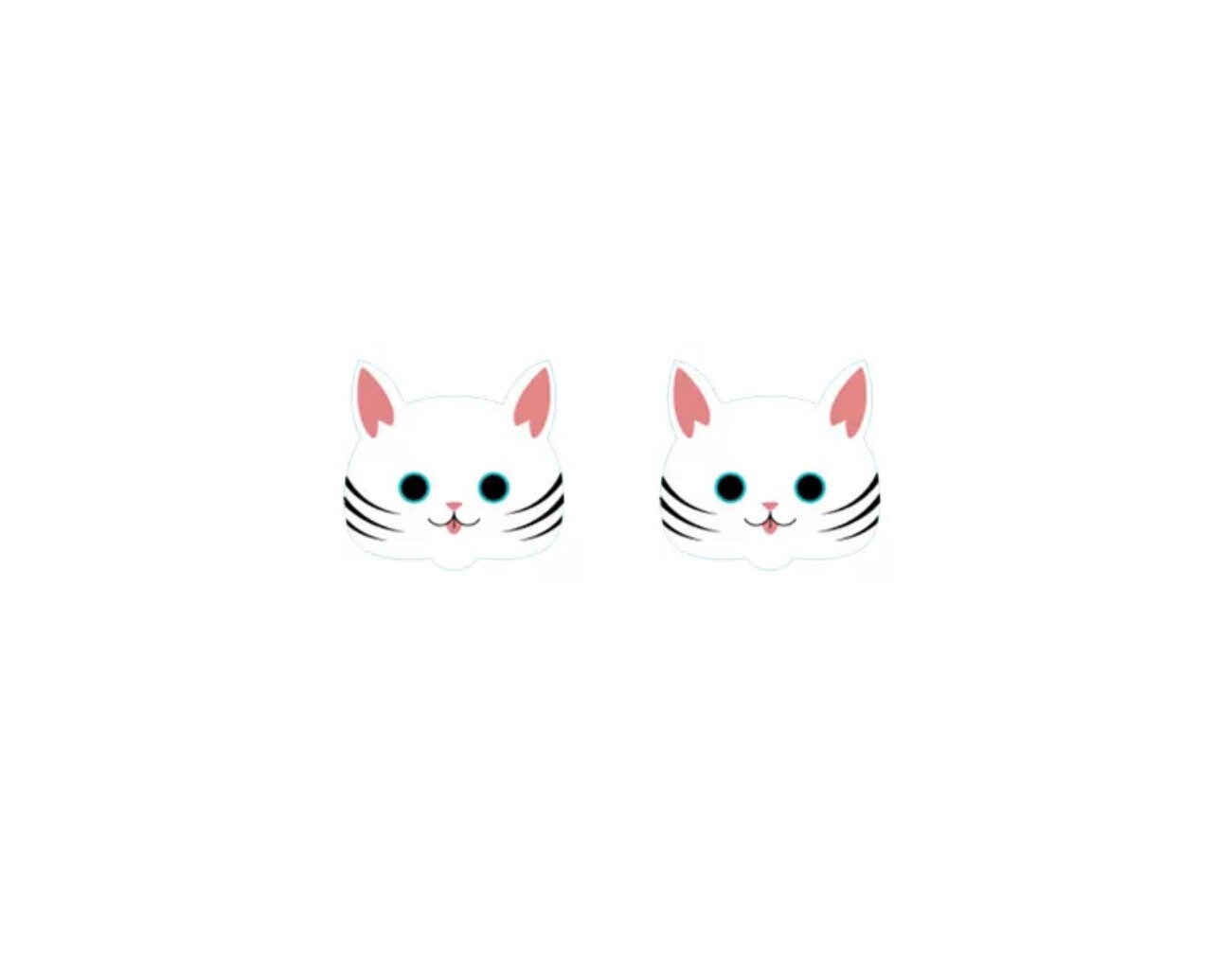 Purr-fectly Charming White Cat Stud Earrings 🐈 - Rhythms of Grace Creative