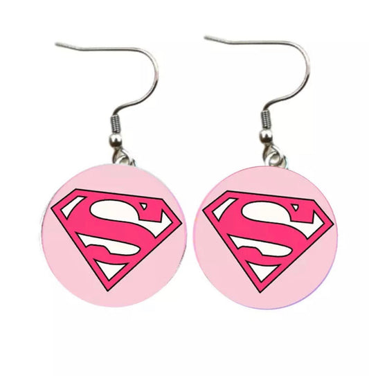 Superhero Earrings - Handmade Jewelry, Teacher Earrings, Handmade Earrings, Teacher Jewelry, Superhero Jewelry, Superhero Accessories