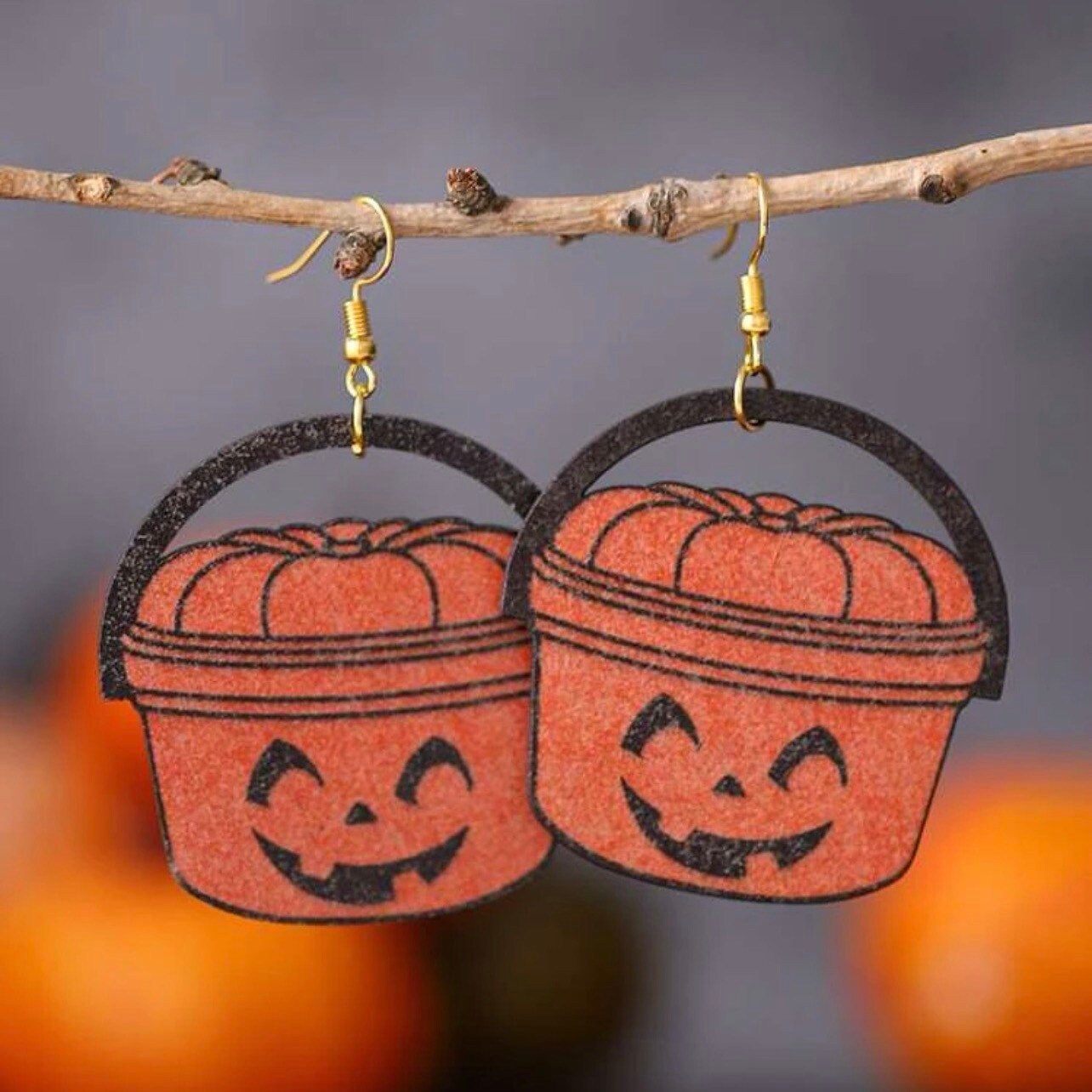 Old School Pumpkin Earrings - Halloween Earrings, Pumpkin Jewelry, Halloween Jewelry, Happy Meal, Old Skool Halloween, Pumpkin Buckets