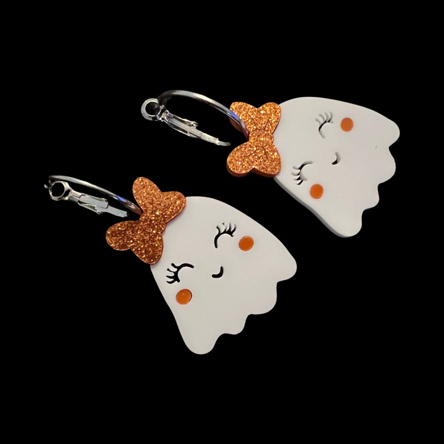 Halloween Ghost Earrings - Halloween Earrings, Ghost Jewelry, Halloween Jewelry, Cute Halloween Earrings, Pumpkin Earrings, Trick or Treat