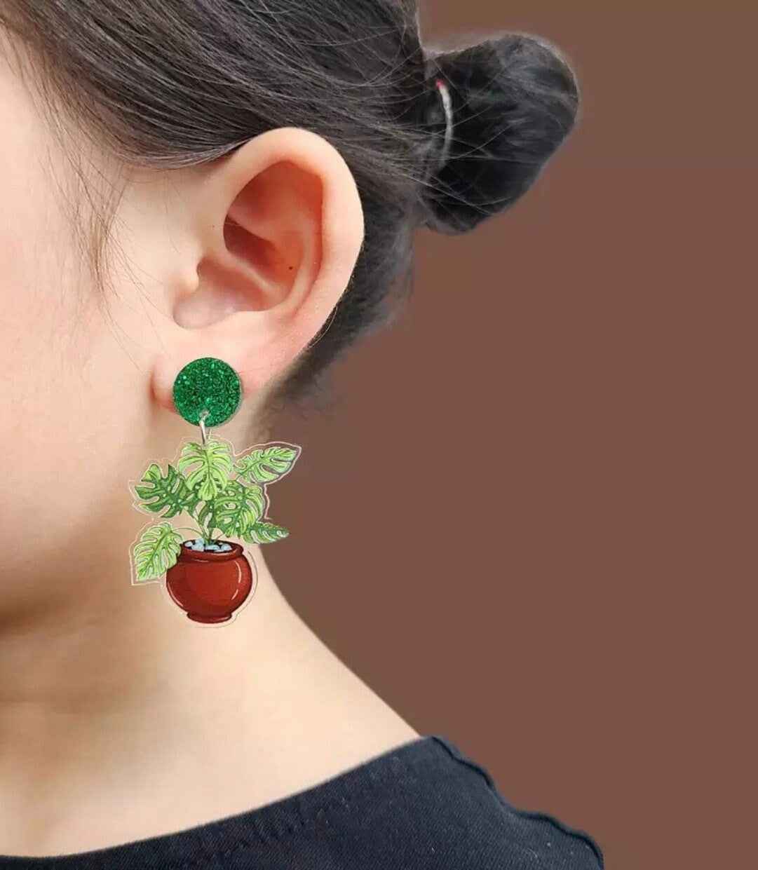 Dangle into Green: Crazy Plant Lady Earrings for the Ultimate Plant Lovers!