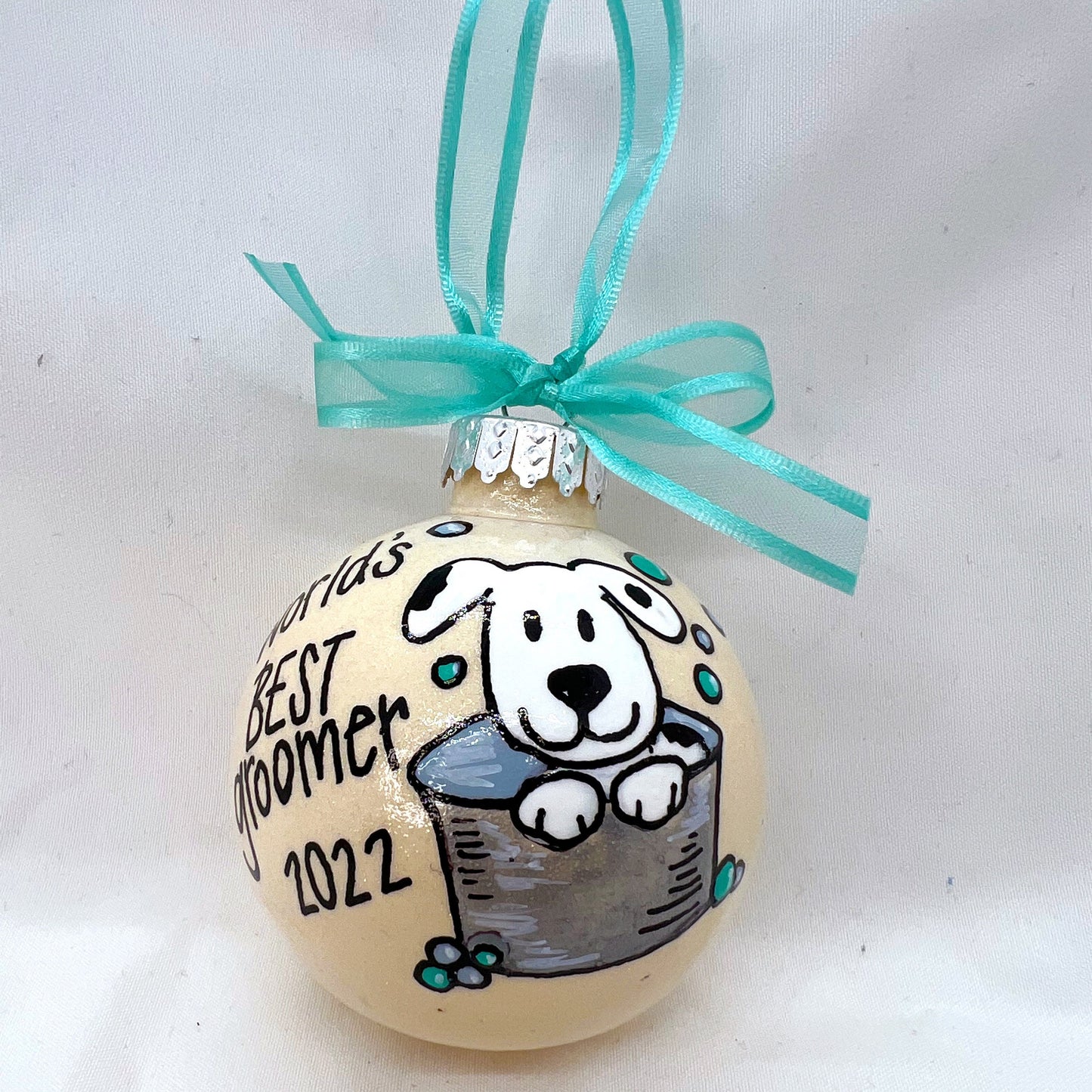 Groomer Ornament - World's Best Groomer, Dog Groomer, Groomer Gift, Pet Groomer, Grooming Gift, Christmas Ornament, Holiday Ornament - Rhythms of Grace Creative