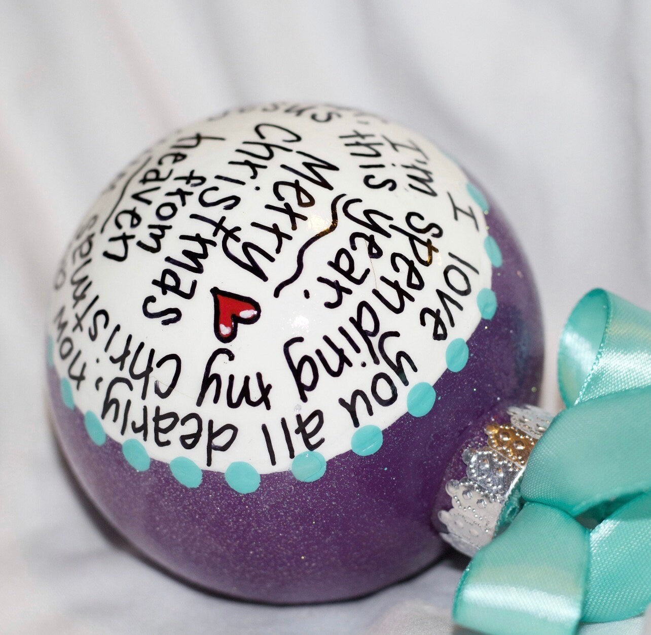 Christmas in Heaven Ornament - Memorial Ornament, Angel in Heaven, Christmas Ornament, Holiday Ornament, In Memory, Rest in Peace - Rhythms of Grace Creative