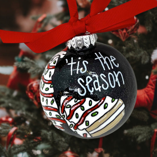 Tis the Season Ornament - Christmas Tree Cake, Christmas Ornament, Holiday Ornament, Looking Like a Snack, Christmas Cake, Ornament Exchange - Rhythms of Grace Creative