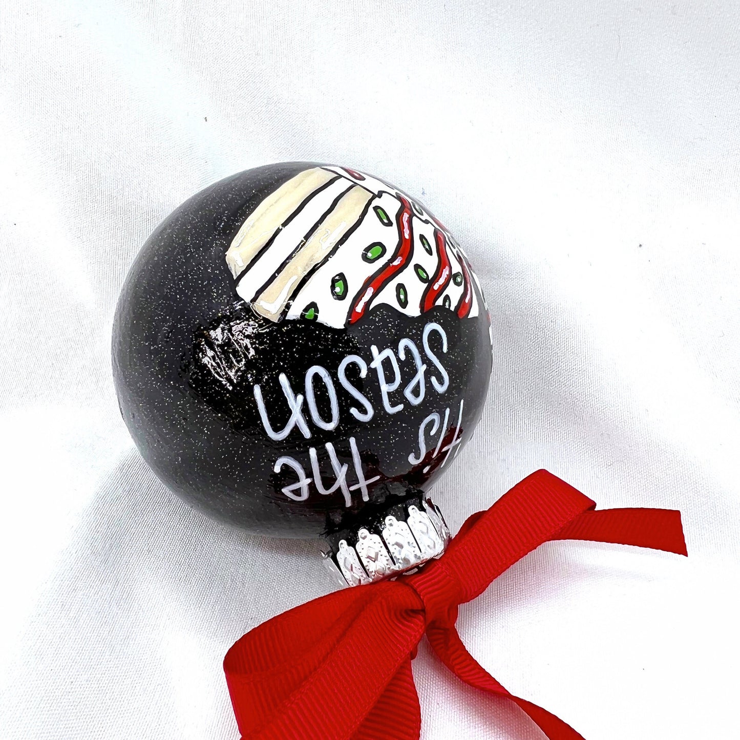 Tis the Season Ornament - Christmas Tree Cake, Christmas Ornament, Holiday Ornament, Looking Like a Snack, Christmas Cake, Ornament Exchange - Rhythms of Grace Creative